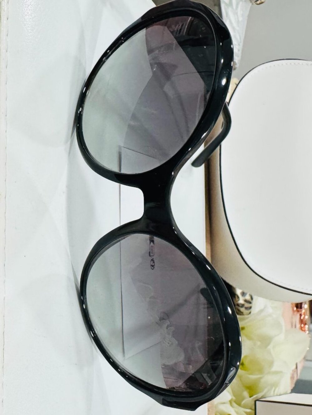 Bvlgari Black Sunglasses w/Rhinestones 8033-B 501/8G 130 3N